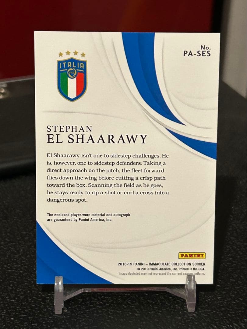 Stephan El Shaarawy Autographed Patch Card 99 Serial — Japanese