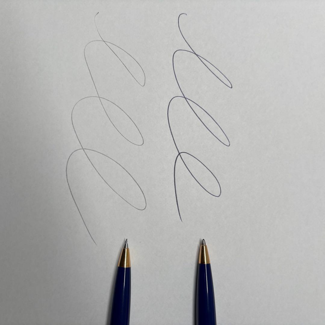 WATERMAN deep blue ballpoint pen and mechanical pencil set with gold accents