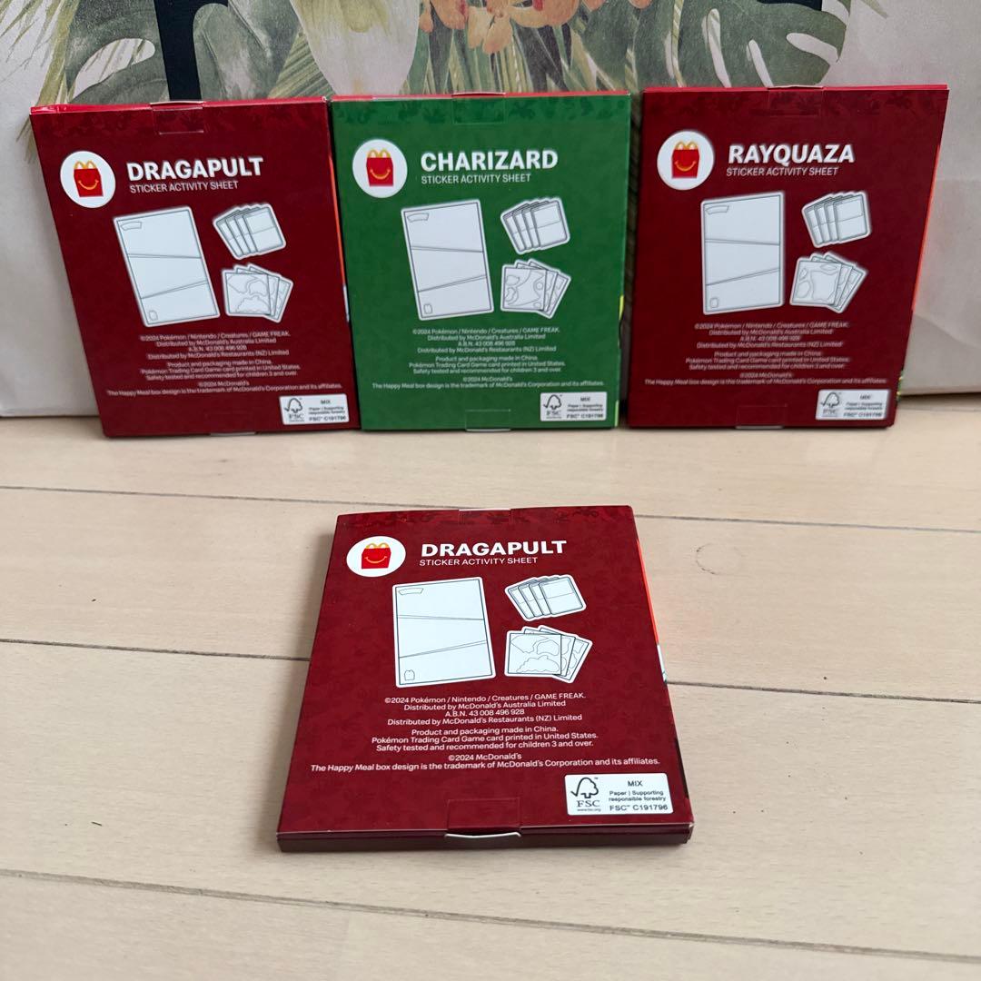 Pokemon Pokémon Storage Activity Sheet 4-Card Set Pack — Japanese