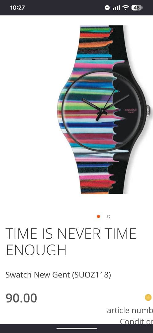 swatch SUOZ118 Quartz Men's — Japanese