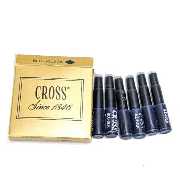 Cross fountain pen ink set with gray ink cartridge and fine 0.2 inch point