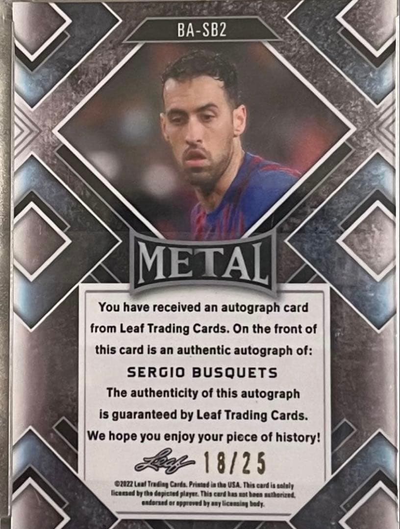 Sergio Busquets Autographed Card 25 Copies Limited — Japanese