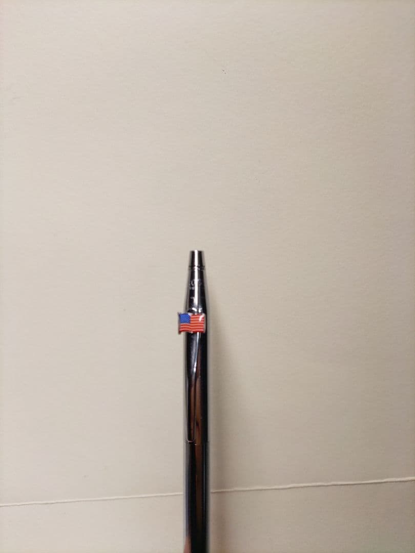 Silver CROSS USA Classic Century slim ballpoint pen with metal clip featuring US flag design