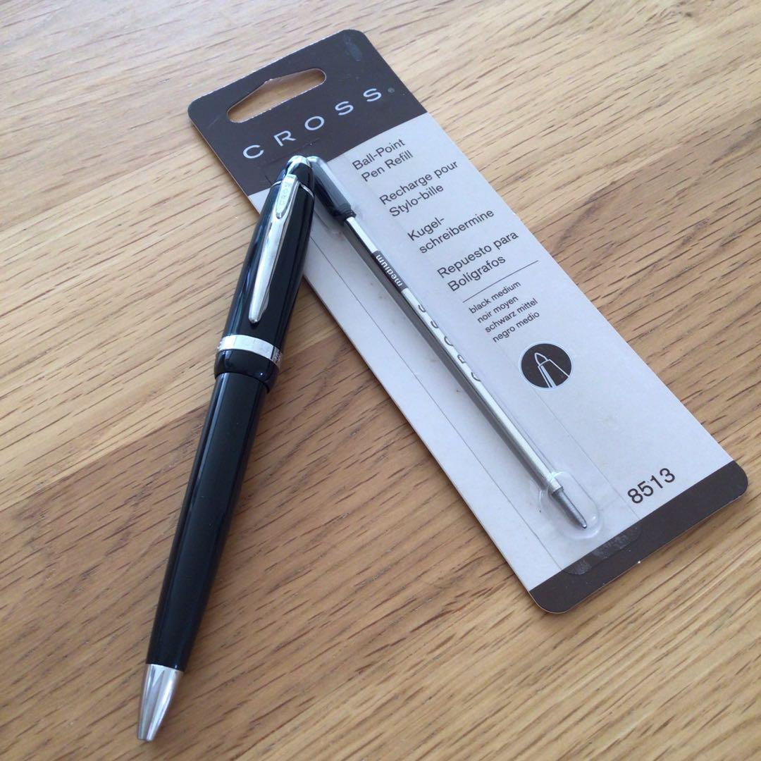 CROSS Ballpoint Pen Refill Model 8513 in black color for ballpoint pens
