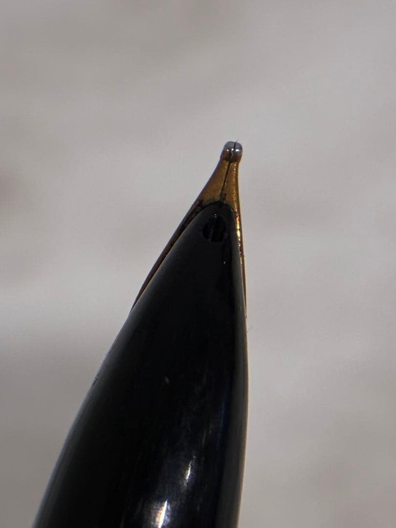 PILOT Fountain Pen 18K with gold nib and sleek black body shown in close-up