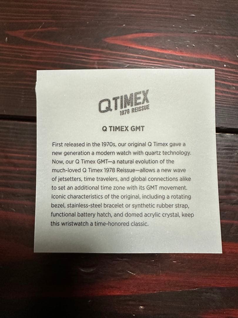 TIMEX Q GMT Quartz Men's Watch — Japanese