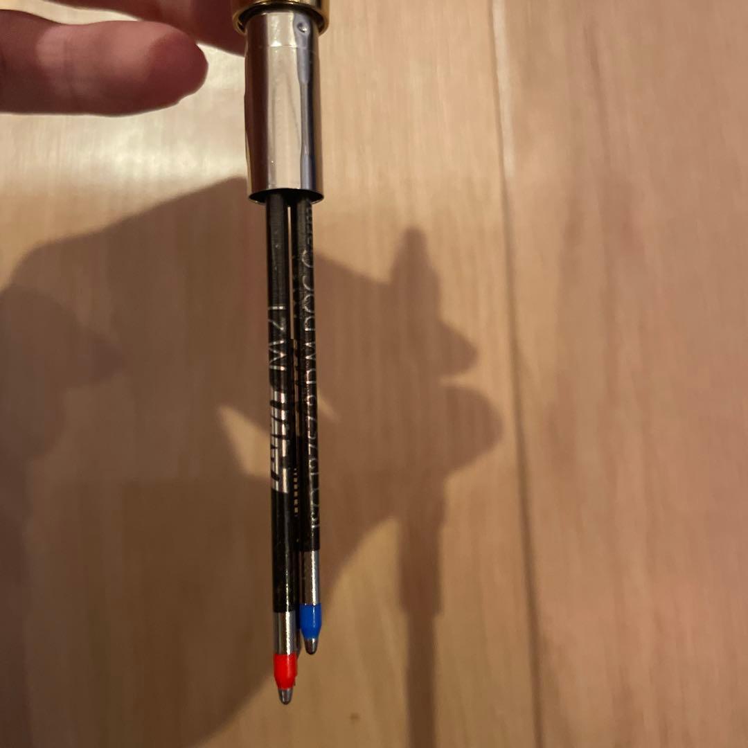 Cross No.48 ballpoint pen and pencil set with red and blue oil-based ink, unused condition with minor scratches