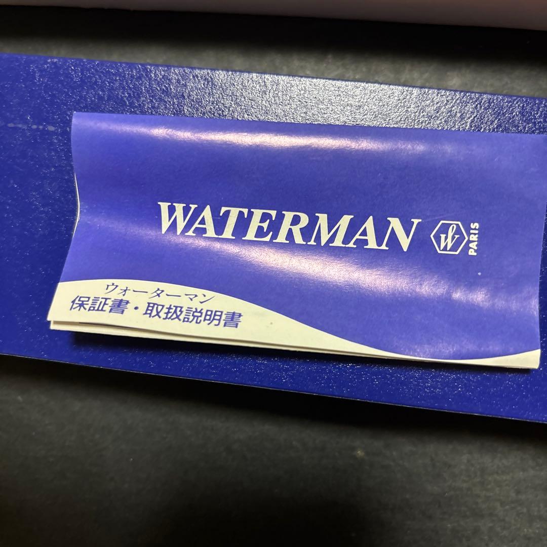 WATERMAN PARIS ballpoint pen body with ink, clean case, and smeared original box
