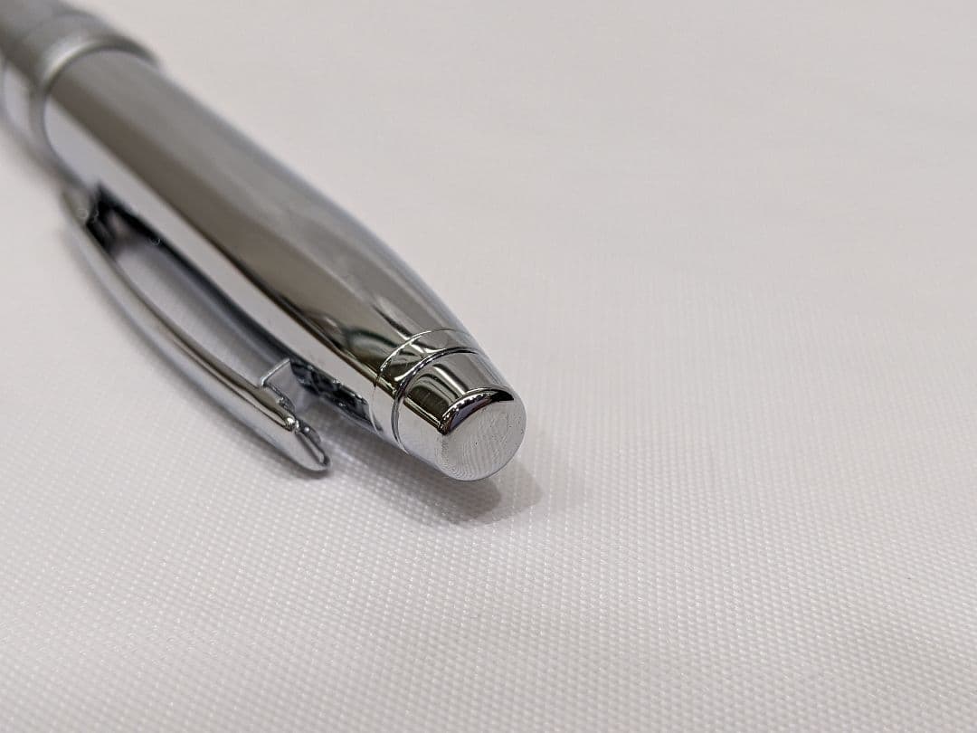 CROSS Ballpoint Pen 2 Piece Set with red and silver metal barrels and clip design