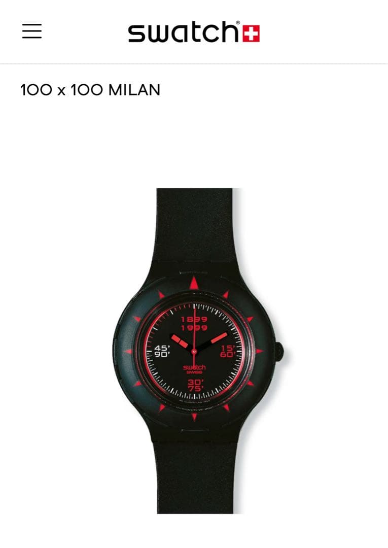 swatch ACMilan 100th Anniversary Digital Men's — Japanese