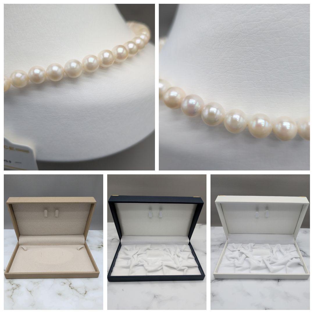 Akoya genuine pearl necklace with 7mm white pearls and silver clasp measuring 41.5cm