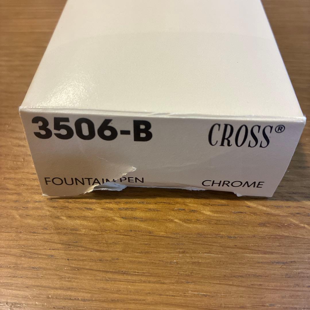 Cross Kuro Fountain Pen Chrome model 3506 new with six black ink cartridges