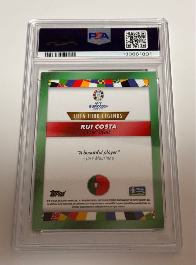 PSA 8 AC Milan Luís Figo Autographed Card — 98/99 — Japanese