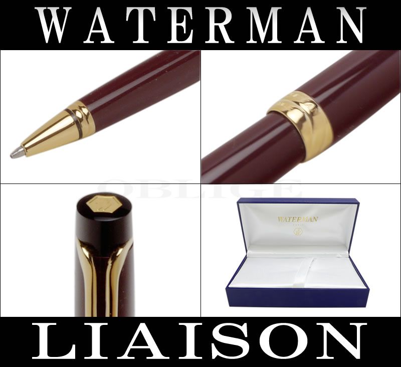 Waterman Liaison Ruby Red ballpoint pen with twist tip and sleek red glossy finish
