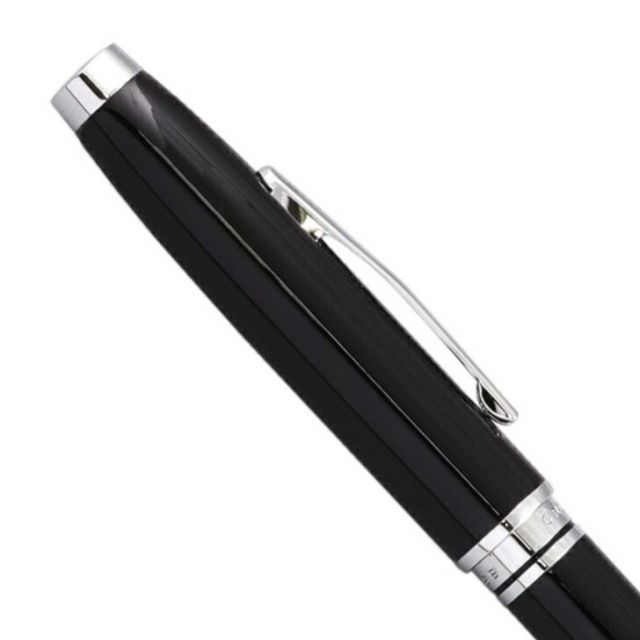 Cross Coventry NAT0662-6 Black Lacquer Ballpoint Pen with black lacquer finish and metal clip
