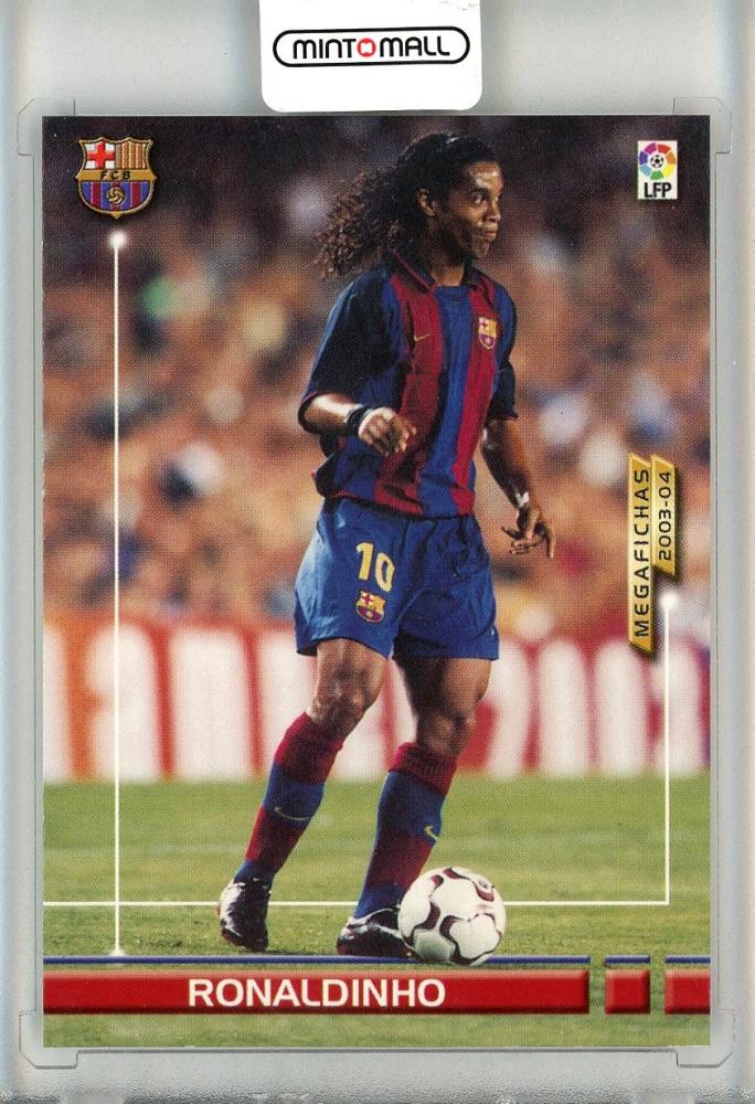 2003-04 Panini Megafichas Ronaldinho Base #34 soccer trading card featuring Ronaldinho
