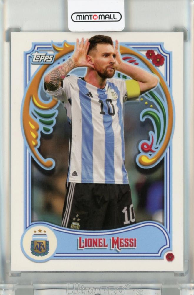 2023 Topps Argentina Fileteado Lionel Messi Base #20 trading card front view