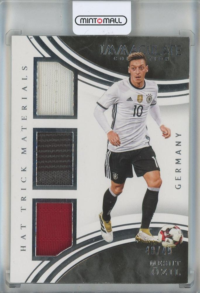 2017 Panini Immaculate Collection Mesut Ozil Hat Trick Material Prime Parallel trading card Germany