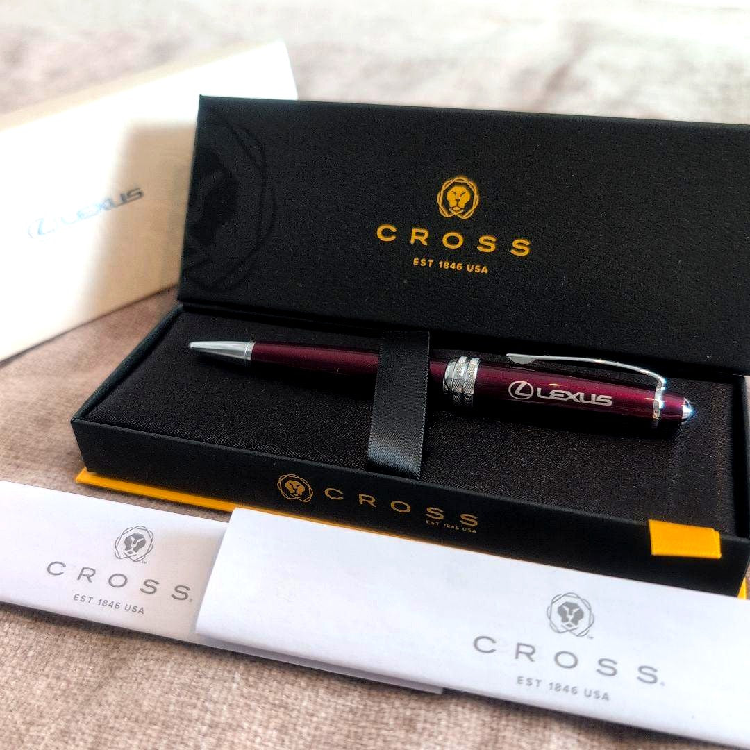 Brand new Lexus Cross Collaboration ballpoint pen in sleek design with Lexus and Cross branding