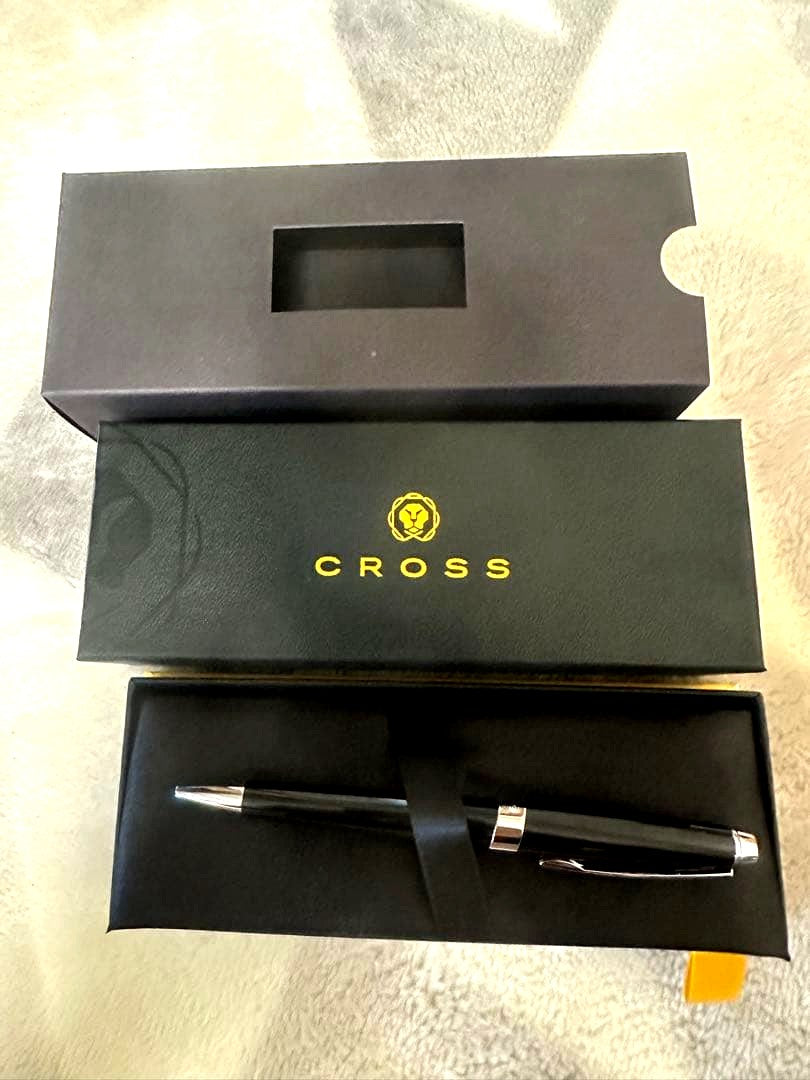 Black Cross ballpoint pen main body model AT0152-1 shown with clip and smooth tip
