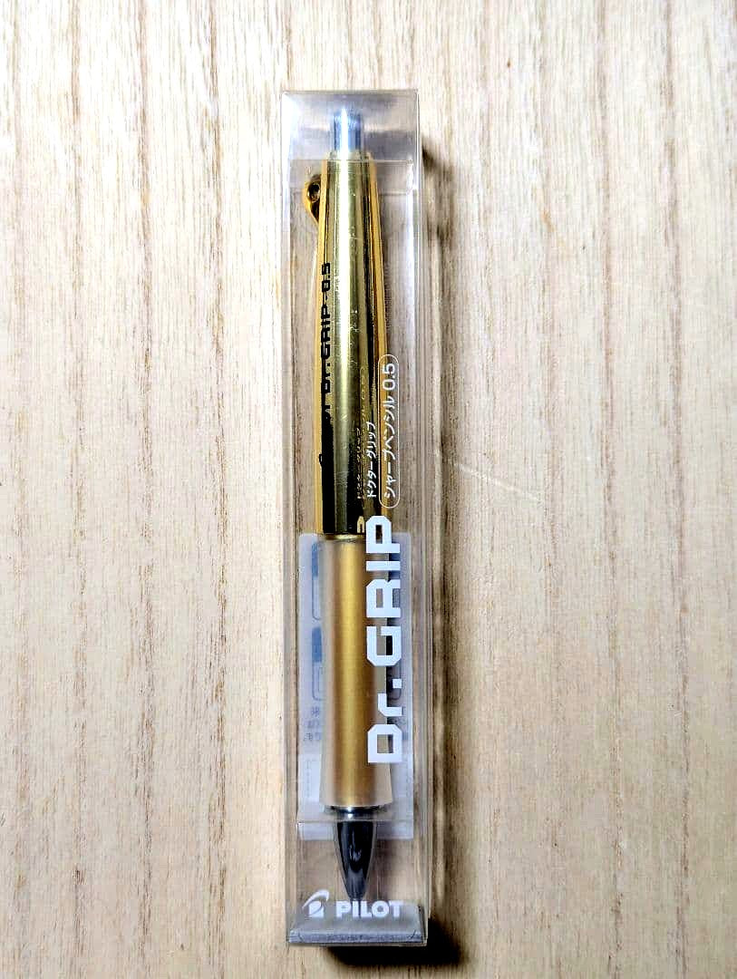 30th Anniversary PILOT Dr. Grip sharp pencil in gold with 0.5mm lead