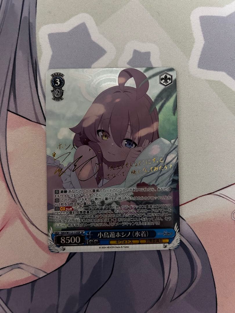 Weiss Schwarz Signed Weiss Schwarz Blue Archive Swimsuit Hoshino — Japanese