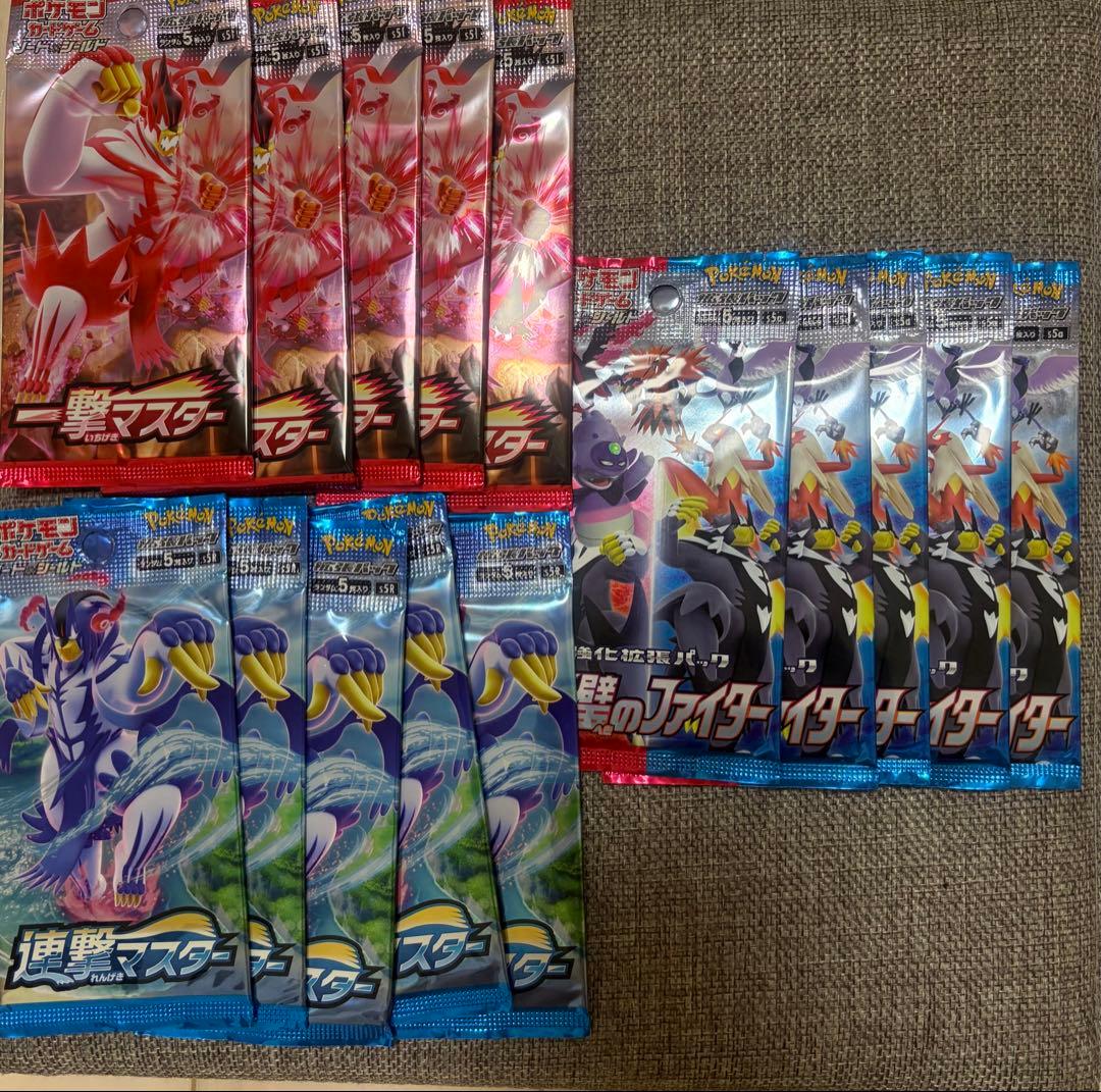 Pokemon Pokémon Card Single Strike Master, Rapid Strike Master, Twin Pillars Fighters 15 Pack — Japanese