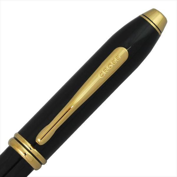 CROSS Townsend Update Black Lacquer ballpoint pen measuring 5.9 inches with black lacquer finish and silver accents