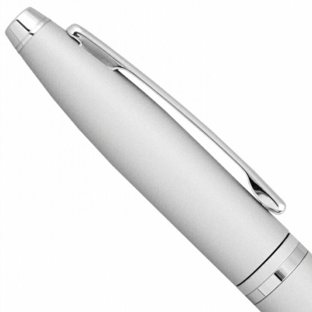 Cross Kuro AT0112-16 Over Satin Chrome ballpoint pen with brass body and twist mechanism