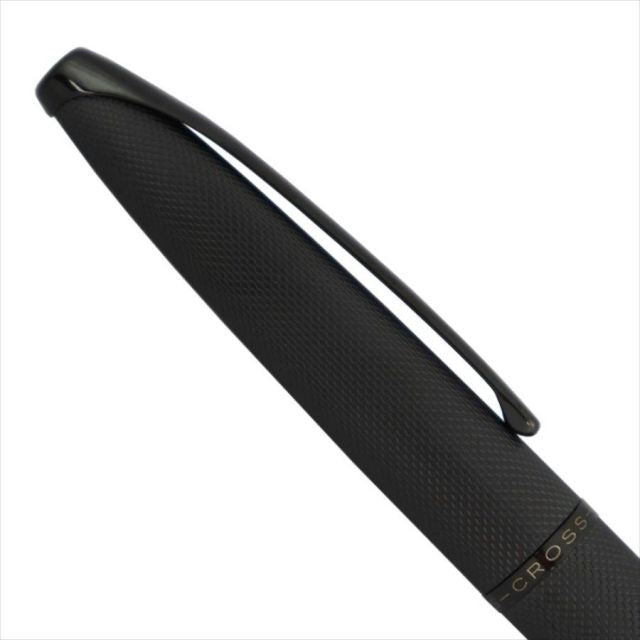 CROSS ATX ballpoint pen with brushed black finish and polished black PVD clip and tip