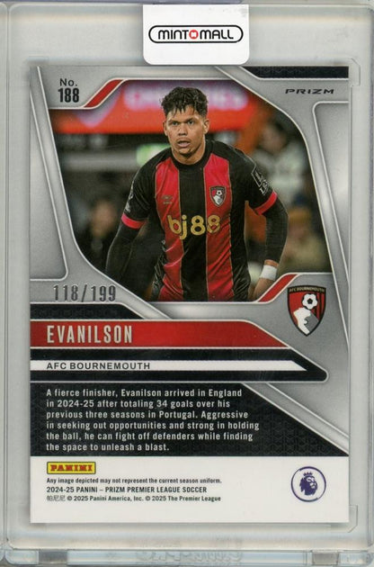 2024-25 PANINI PRIZM Evanilson 118/199 AFC Bournemouth