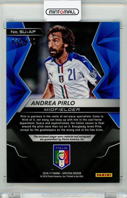 2016 Panini Spectra Andrea Pirlo autograph jersey numbered 34 of 149 from Italy