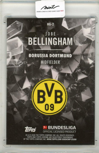 2026 Topps Chrome Bundesliga Jobe Bellingham Hidden Gems rookie card front view