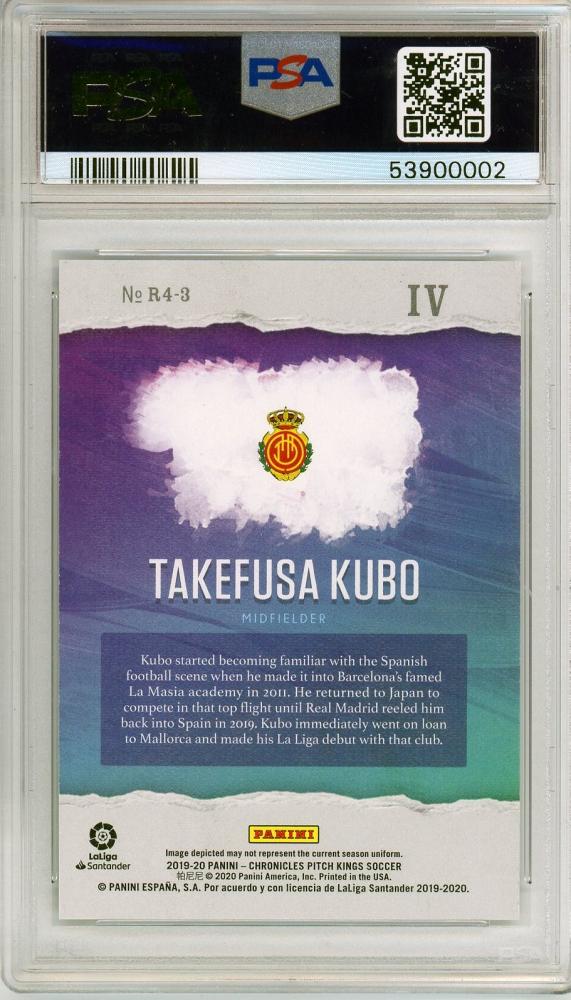 2019 PANINI CHRONICLES Takefusa Kubo Rookie Card graded PSA8 from Mallorca team