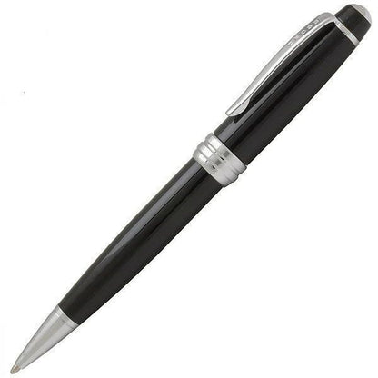 Cross Bailey Black oil-based ballpoint pen with brass and chrome finish and twist-type mechanism