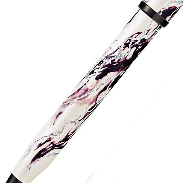 CROS Wonderlust Everest sublimation print oil pen with brass body and ivory pearl lacquer, twist mechanism
