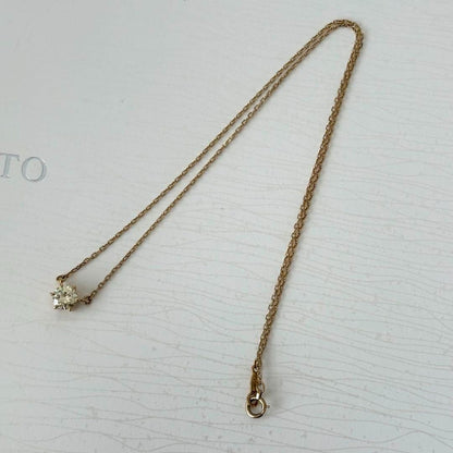 Mikimoto 084 necklace in K18 gold with a single 0.66ct diamond pendant weighing 10.2 grams