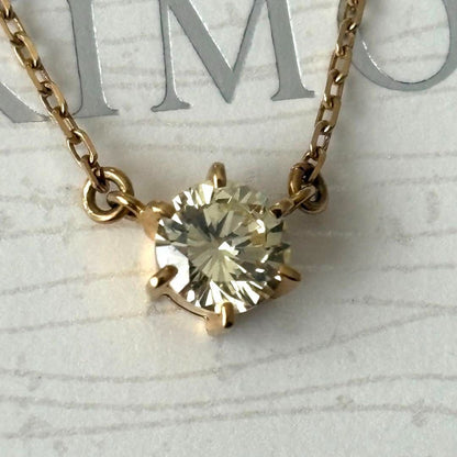 Mikimoto 084 necklace in K18 gold with a single 0.66ct diamond pendant weighing 10.2 grams