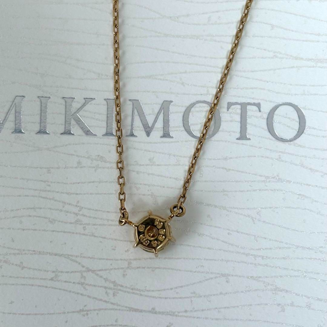 Mikimoto 084 necklace in K18 gold with a single 0.66ct diamond pendant weighing 10.2 grams