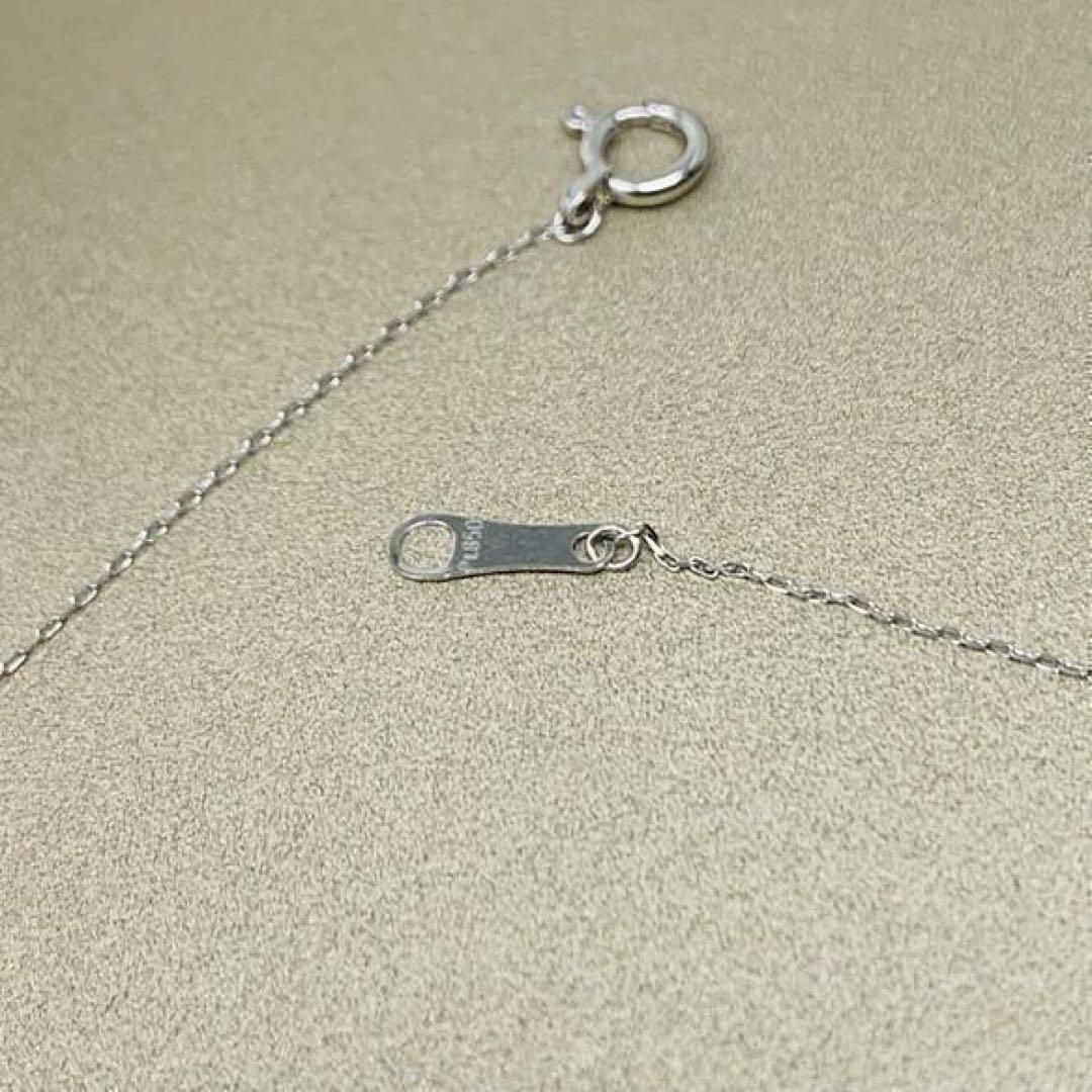 PT850 platinum thread necklace with 7mm Akoya pearls and 40cm chain length