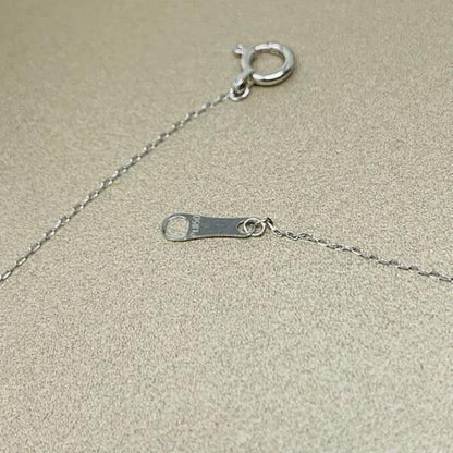 PT850 platinum thread necklace with 7mm Akoya pearls and 40cm chain length