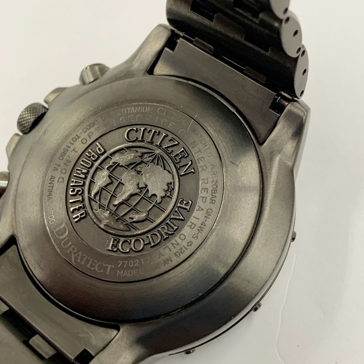 Citizen Pro Master Sky Navi Hawk black stainless steel solar radio wave quartz men's watch with 45mm case