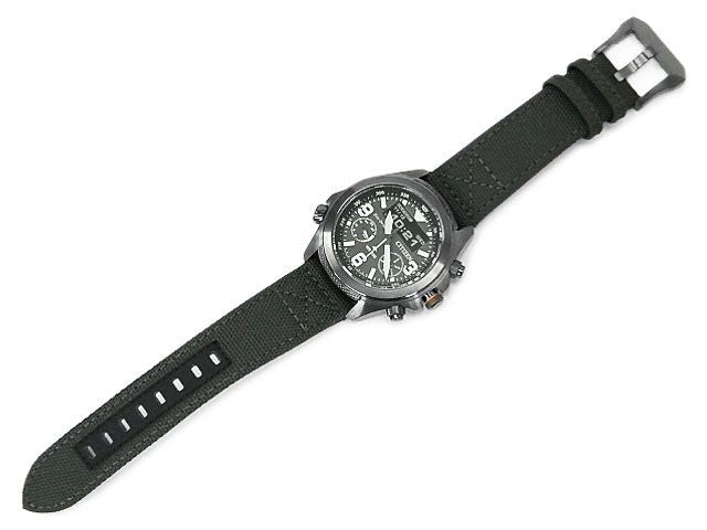 Citizen men's Promaster Land Eco-Drive wristwatch JV1005-02W with khaki strap and sapphire glass