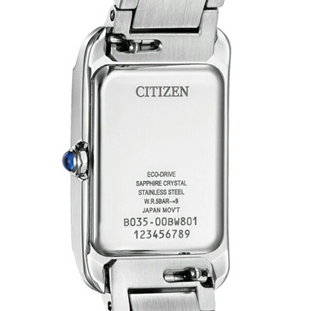 Citizen L EW5620-55A women's silver stainless steel wristwatch with white dial