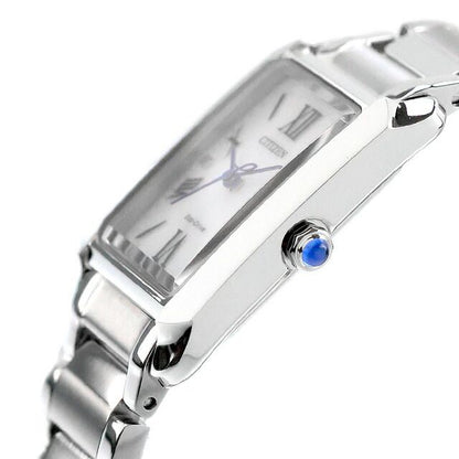 Citizen L EW5620-55A women's silver stainless steel wristwatch with white dial