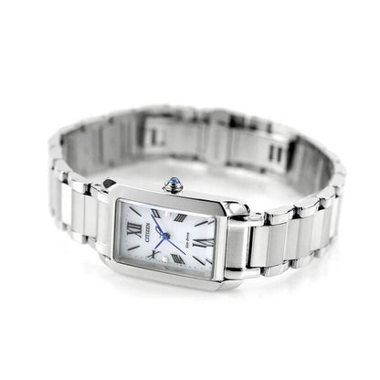 Citizen L EW5620-55A women's silver stainless steel wristwatch with white dial