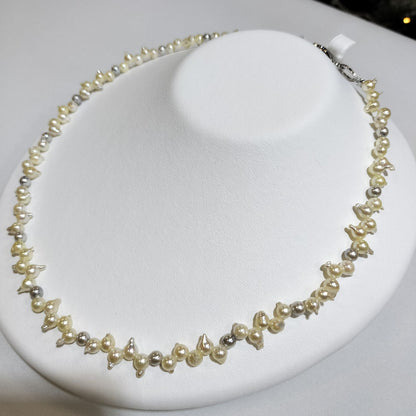 Akoya Pearl Cleopatra Necklace featuring 4.5-5mm untreated pearls on a 51cm strand