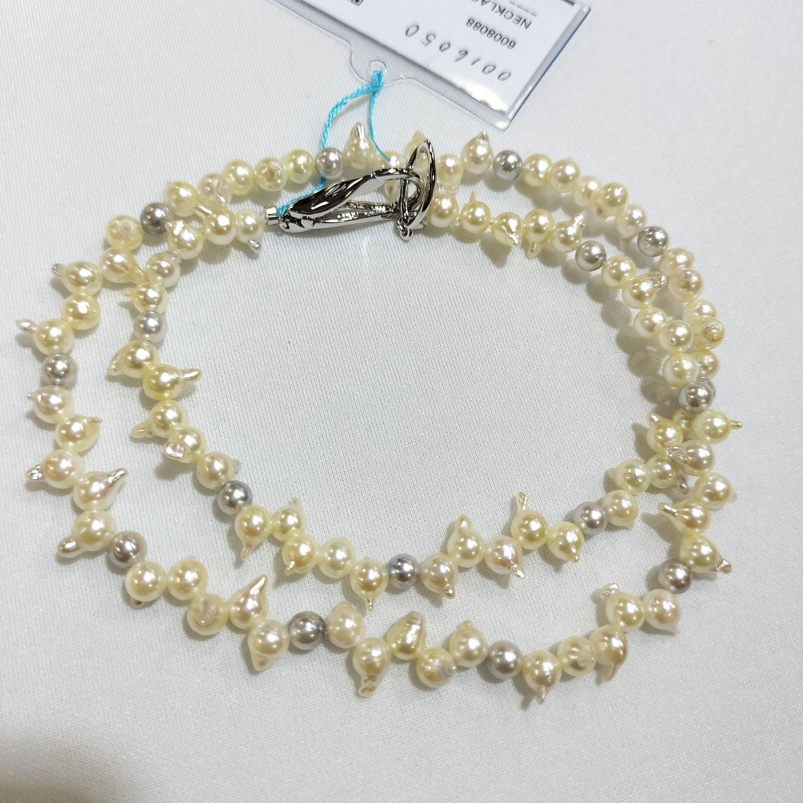 Akoya Pearl Cleopatra Necklace featuring 4.5-5mm untreated pearls on a 51cm strand