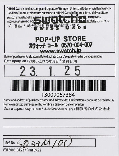 swatch Speedmaster SO33M101 Quartz Men's — Japanese