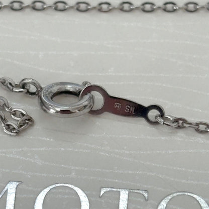 079 Mikimoto silver necklace featuring 6.6mm pearls and 40cm length elegant jewelry piece